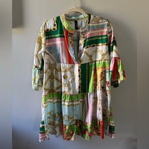 Colorful Chain Print Dress